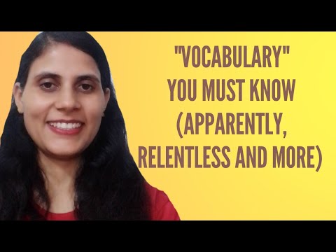 English Vocabulary you must know |