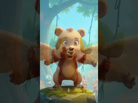 Baby bear wants to fly #baby #cartoon#kidsvideo #kidslearnning #kidssong #ai #shorts#shortvideo #fy