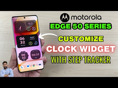 Moto Edge 50 Series : Adaptive Clock Widget With Step Tracker