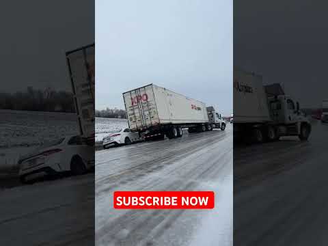 TRUCKING Episode  |  Icy road very dangerous.