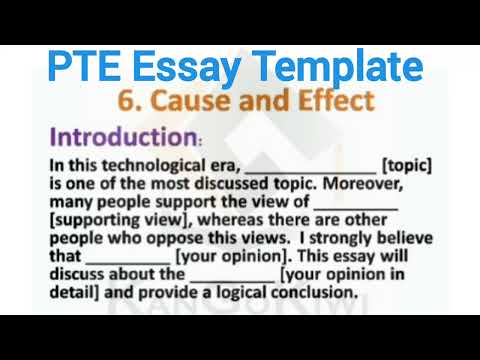 ESSAY TEMPLATE PTE || PTE WRITING ESSAY TEMPLATE || Essay Template for PTE 90|| PTE ACADEMIC / CORE