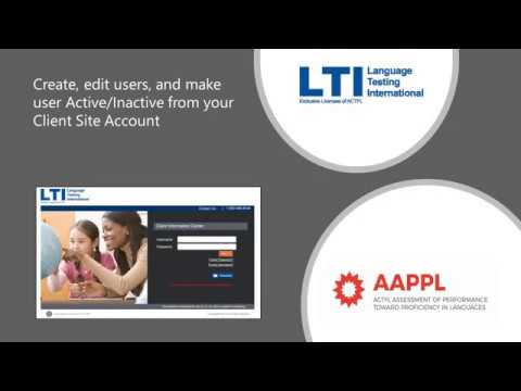 AAPPL - Create, edit users or make a user Active-Inactive from your Client Site Account