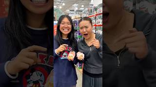 Costco samples for dinner challenge🍽️ #couple #couplegoals #girlfriend #sister #foodie #foodlover