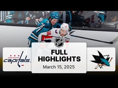 NHL Highlights | Capitals vs. Sharks | March 15, 2025