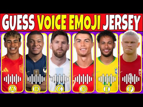 FOOTBALL QUIZ Guess VOICE EMOJI Jersey And SONG of Football Player | Yamal, Mbappe, Ronaldo, Messi