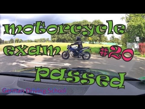 Real Driving Exam Motorcycle Test #20 - German Driving School - 09/2022 - Fahrschule English