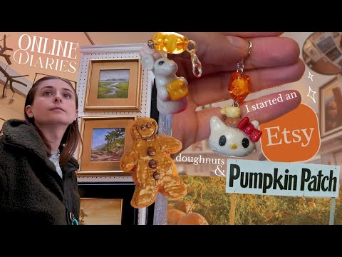 I started an etsy after becoming obsessed with polymer clay 💞🍁 [ cozy fall vlog ]