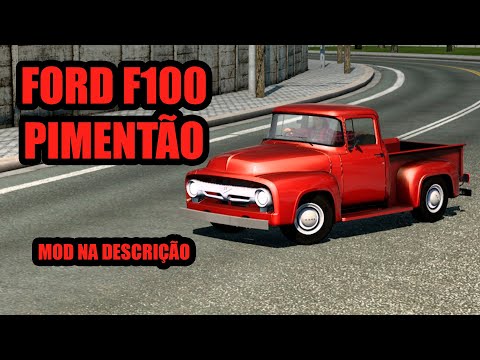 Ford F100 pimentão!! Tunei tudo o que tinha! - Mod Euro Truck Simulator 2 1.50