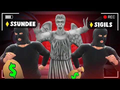 4 Idiots Rob a Weeping Angel in Dark Hours