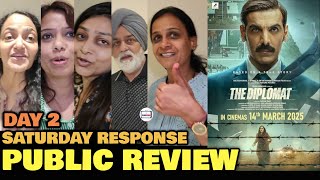 The Diplomat SECOND DAY Public Review | Day 2 Saturday | John Abraham, Sadia Khateeb, Revathi