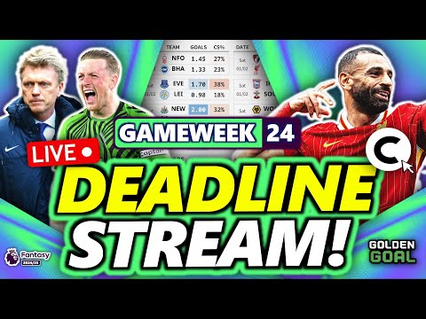 44k OR, AM ACTIVE, DGW 25! FPL DOUBLE GAMEWEEK 24 DEADLINE STREAM! ⏰ | Fantasy Premier League 24/25