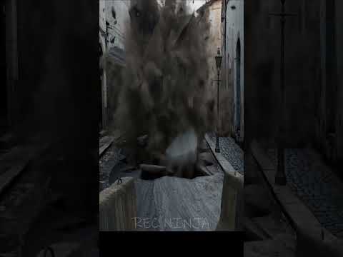 Destruction in the old alley #3danimation #blenderanimation #shorts