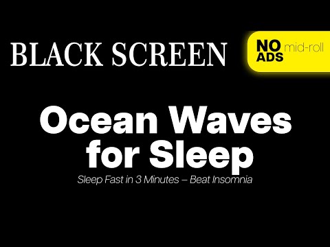 🌊 Drift into DEEP SLEEP with Ocean Waves | 10 Hours Dark Screen for Relaxation & Sleep 💤