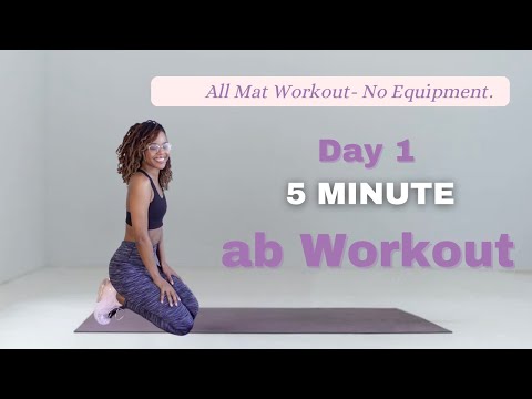 Build Abs- 5 MIN ABS-Workout Challenge- Day 1 of 5