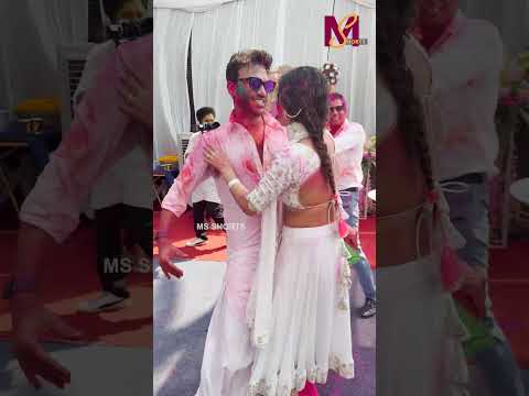 Isha Malviya & Ankita Lokhande, Vicky Jain Dance At Holi Bash 2025 | #holy #shorts  #ankitalokhande