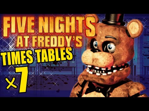 Five Nights at Freddys FNAF Teaching Multiplication Times Tables x7 Educational Math Video for Kids