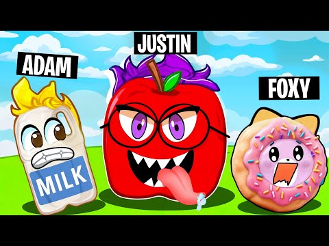 WE TURNED INTO MAX LEVEL FOOD In ROBLOX!? (LANKYBOX FOOD FIGHT!)