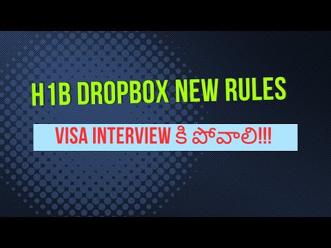 h1b Dropbox New Rules #h1b #dropbox #usavisa #usatelugu