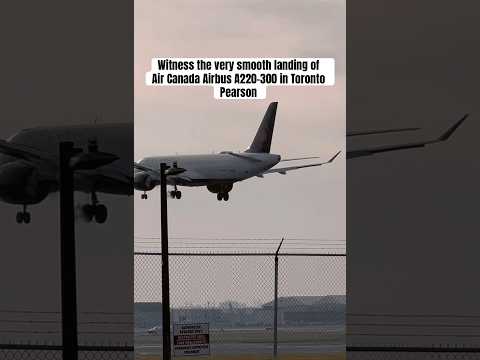 Air Canada Airbus A220-300 smooth landing in Toronto #aviationexcellence  #yyz #airbus #canada