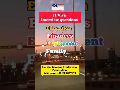 J1 Visa Interview questions 🇺🇸 | US Visa Interview Preparation #usainterview #usavisa