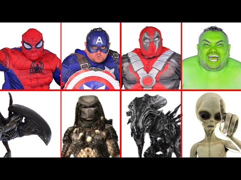 Superheroes VS Aliens Compilation