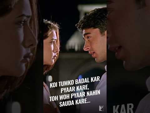 Pyaar Mein Sauda Nahin Hota 🤝 #mohabbatein #jugalhansraj #kimsharma #lovestatus #romantic