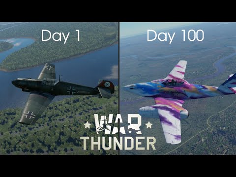 I played 100 DAYS of War Thunder and unlocked JETS