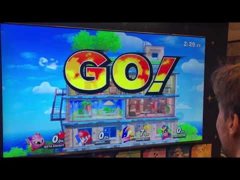 Smash Ultimate Demo FFA: Meta Knight, Mario, Greninja, and Captain Falcon