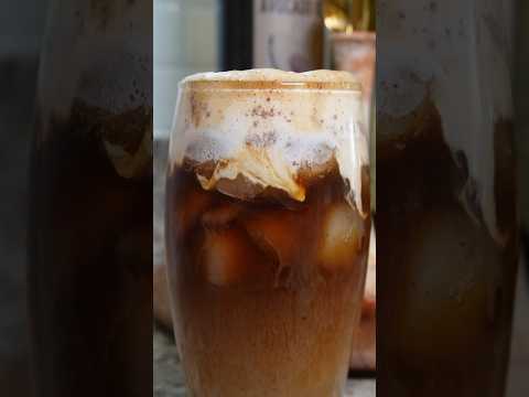 BROWN SUGAR SHAKEN ESPRESSO W/ COLD FOAM (at home) #shorts #coffee