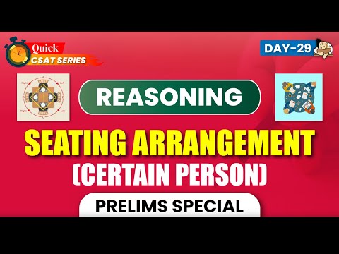 Seating Arrangement for UPSC Prelims CSAT 2025 || Certain Persons Concept Explained!