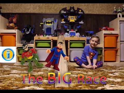 The BIG Race featuring Imaginext Robin & Superman!