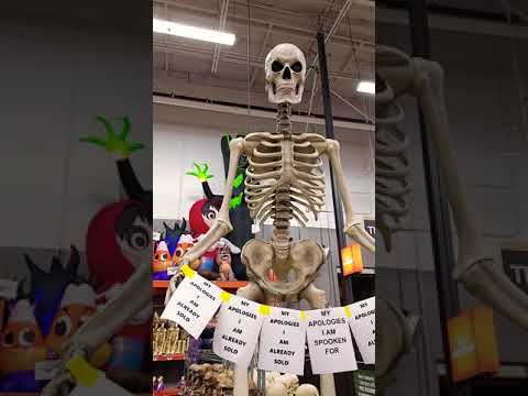 home depot #Halloween2021 giant skeleton