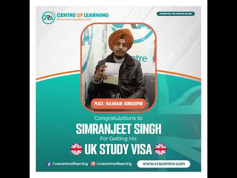 CONGRATULATIONS TO SIMRANJEET SINGH FOR GETTING UK STUDY VISA