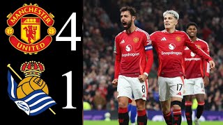 🔴 Real Sociedad vs Manchester United 1-4 | Bruno Fernandes hattrick | Highlights | Europa League