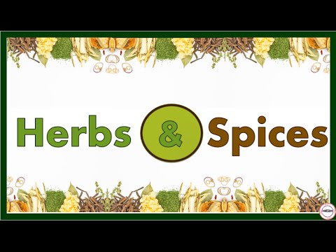 Herbs and spices: english language