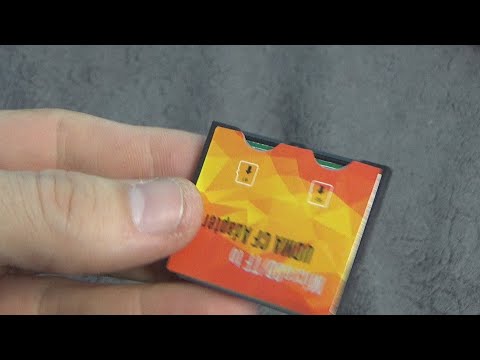 Dual TF to CF Adapter Micro-SD to CF Compact Flash Card Holder Unboxing and Test