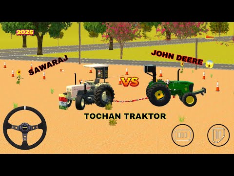 SAWARAJ VS JOHNDEERE TRAKTOR TOCHAN POWER 😱#traktor #viralvideo #trending #gaming