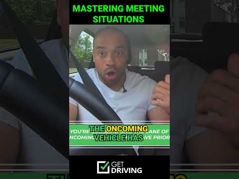 What is a meeting situation? #driving #drivingtest #drivinglesson #shorts