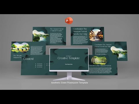 Aesthetic Green PowerPoint Template  | Animation effects | Presentation Animation | FREE TEMPLATE