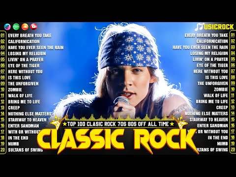 Best Classic Rock Songs 70s 80s 90s   Queen, Guns N Roses, ACDC, Metallica, Pink Floyd, Bon Jovi