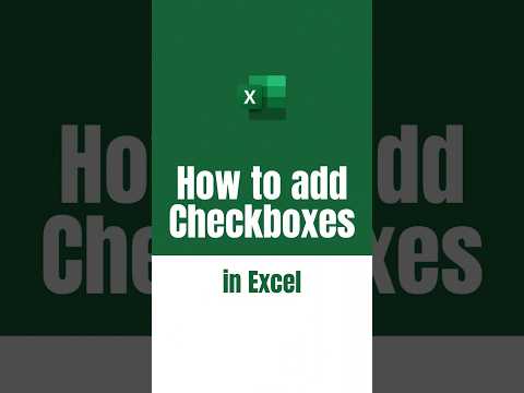 How to add Checkboxes in Excel