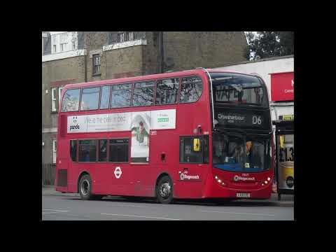 Enviro 400 Stagecoach London 19849 LX12CZC on D6 Leaves at Mile End Station/Bow Road to Crossharbour