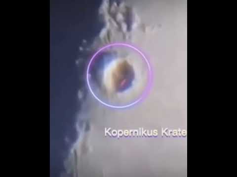 Strange Pulsating Red Light On The Moon #Strange #Moon