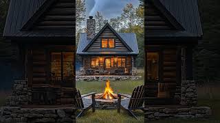 Cozy cabin ♥️  #cozy #fireplace #relax #home #cabin #cozyvibes #cozylife #dreamplace