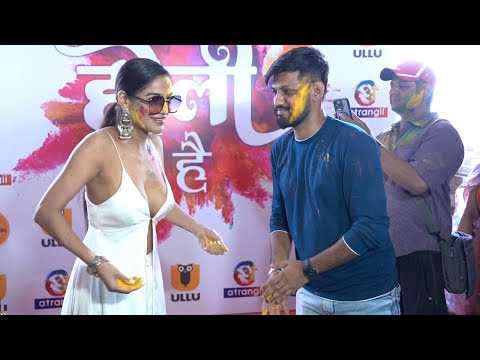 Poonam Pandey At Atrangii & Hari Om Ott Annual Holi Bash 😍 | MS shorts