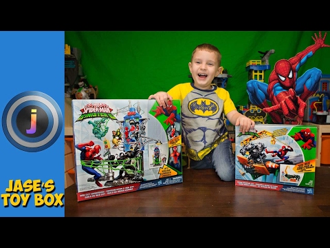 NEW! Spider-Man Web City Showdown & Rhino Rampage! Jase's Toy Box!!