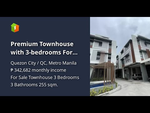 Premium Townhouse with 3-bedrooms For Sale in Quezon City