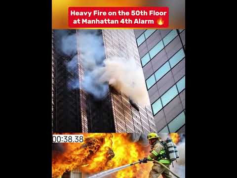 Firefighter Fighting Fire on the 50th Floor in Manhattan, New York!#firefighter #duet #fyp