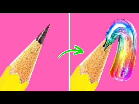 SCHOOL HACKS & DIY SCHOOL SUPPLY IDEAS | Student Vs Teacher Art Challenge by 123 GO!