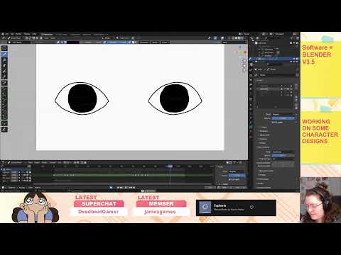 2D Animation in Blender Grease Pencil / Animating eyes